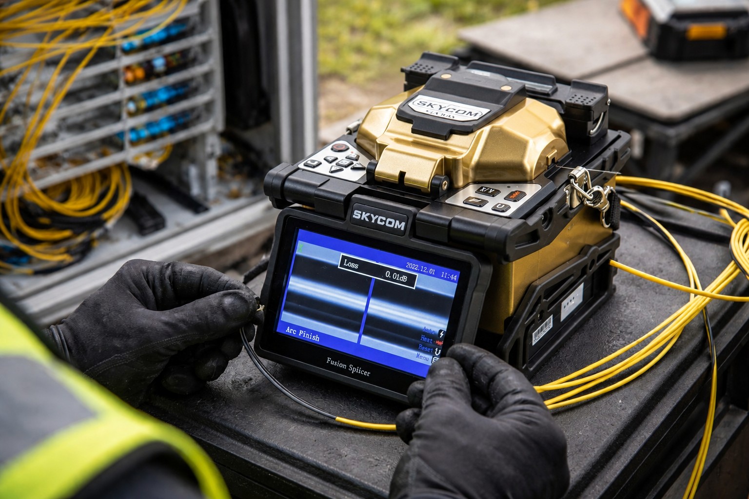 skycom fusion splicer application